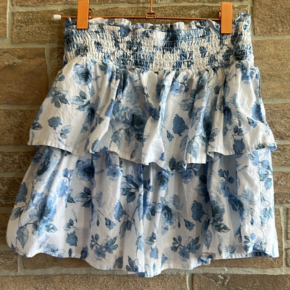 Art Class Floral Print Tiered Skirt - Picture 2 of 3